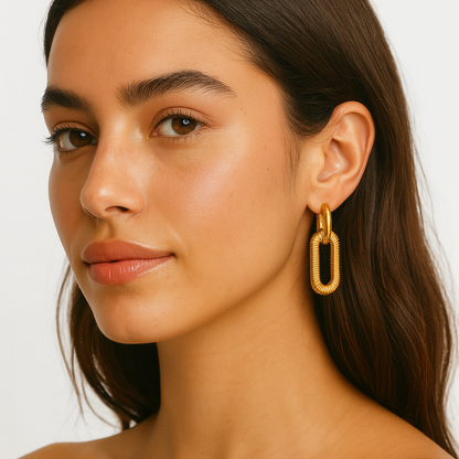Mariz – Aretes Cadena Cubana Brillantes