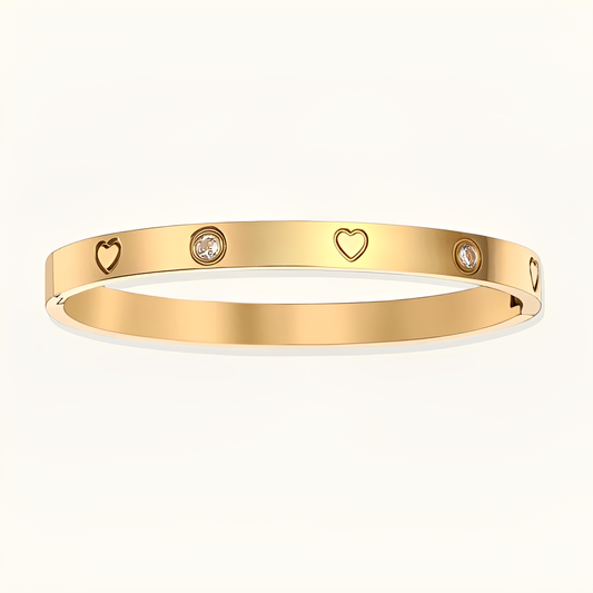 Amora – Pulsera Corazón Dorado Elegante