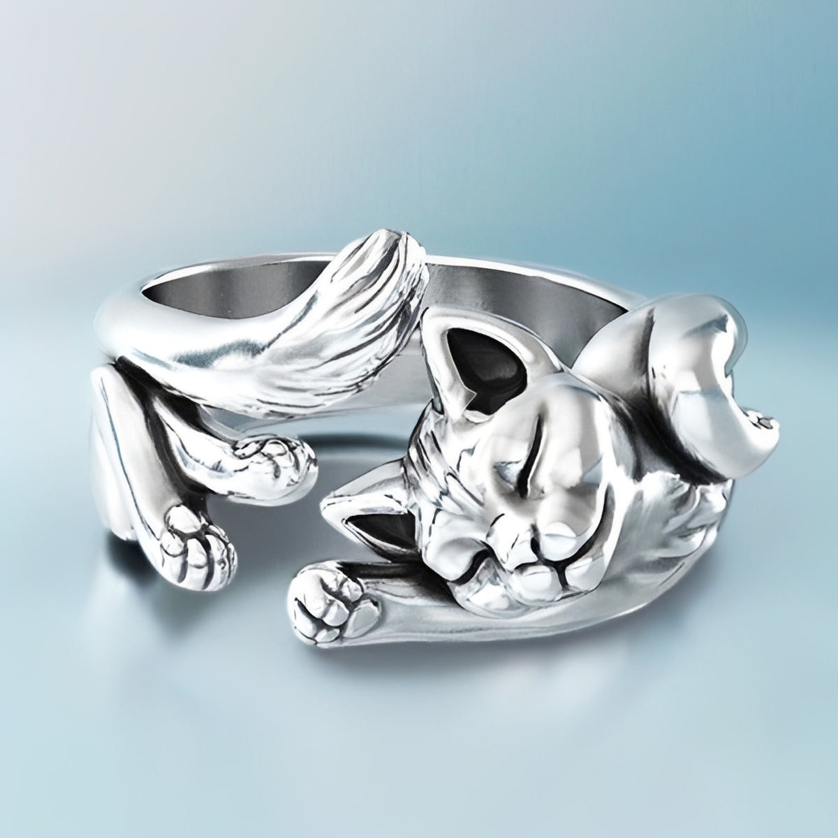 Sakura - Anillo de Plata con Gato