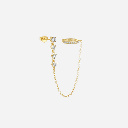 Arielle – Pendientes Cuff Cadena Elegantes