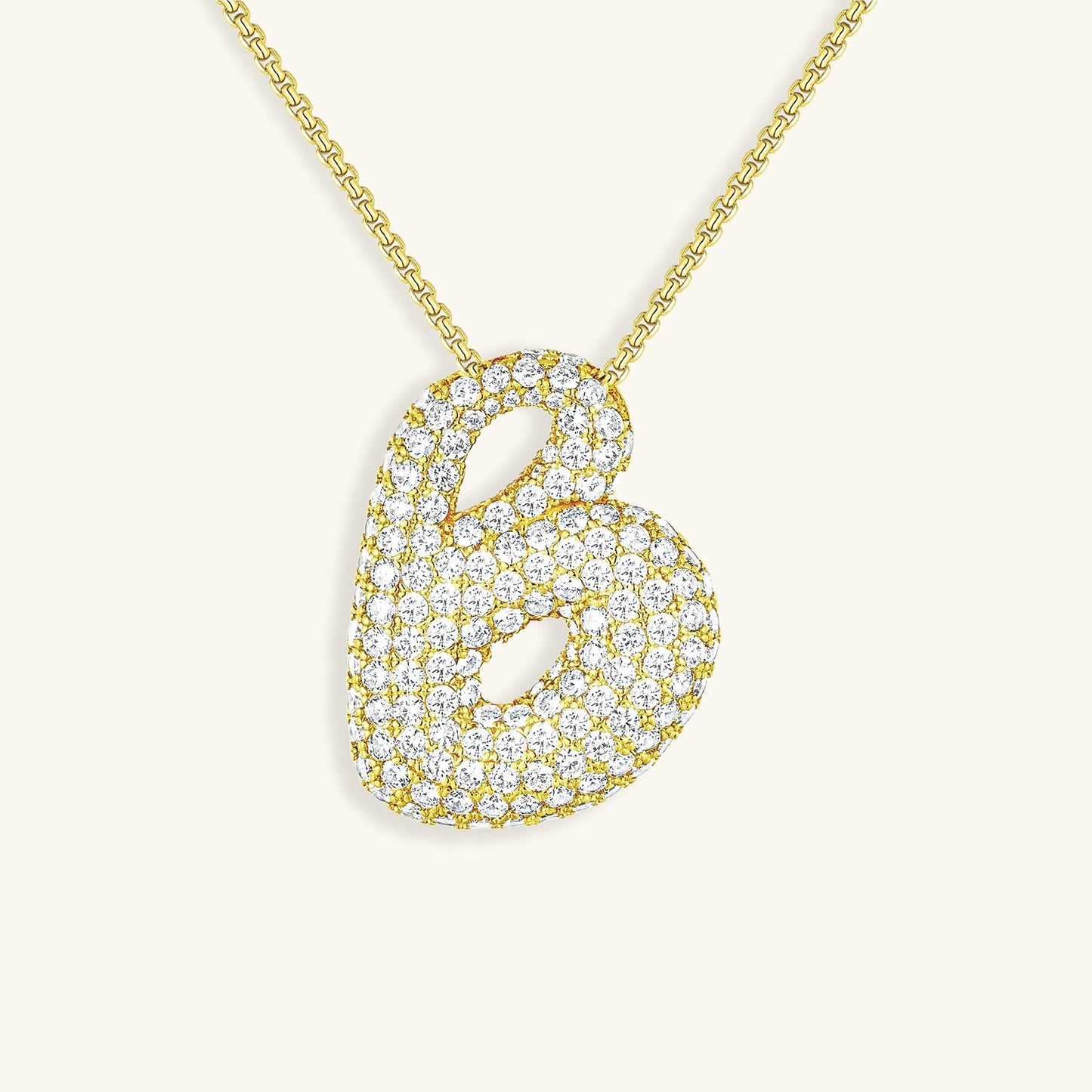 Collar de Diamantes con Iniciales - Diseño Burbuja