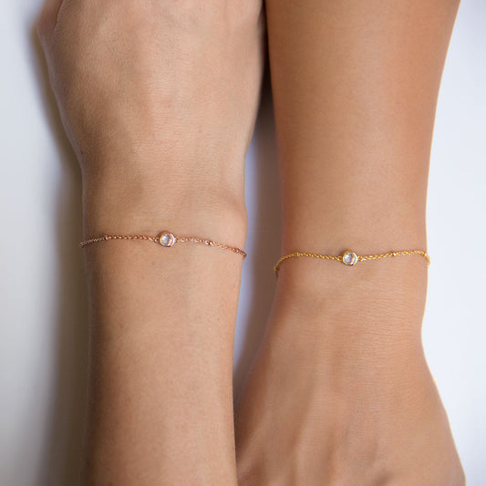 Hana - Pulsera de cadena con perlas de cristal