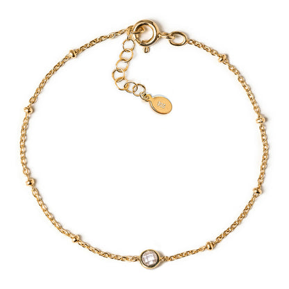 Hana - Pulsera de cadena con perlas de cristal