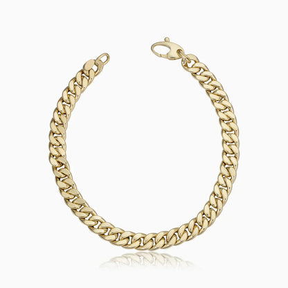 Estelle – Pulsera Cadena Cubana en Oro 16K
