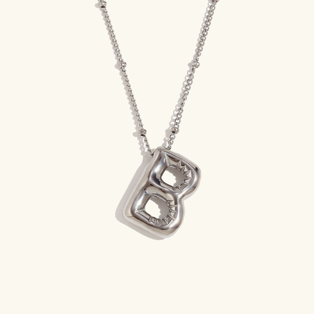 Collar de Iniciales de Oro con Bola