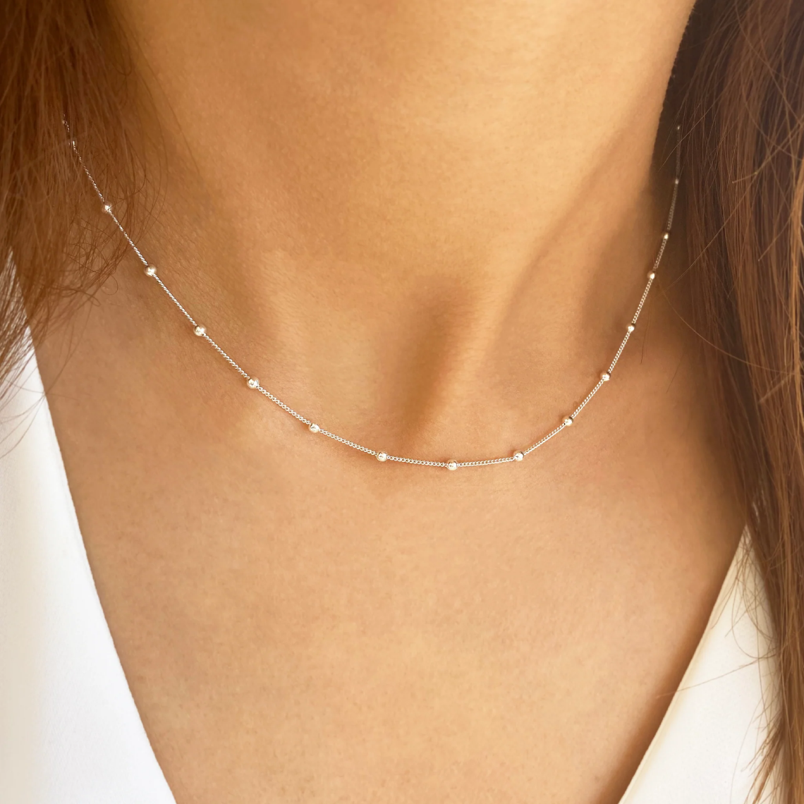 Collar Satélite - Cadena de lujo dorada