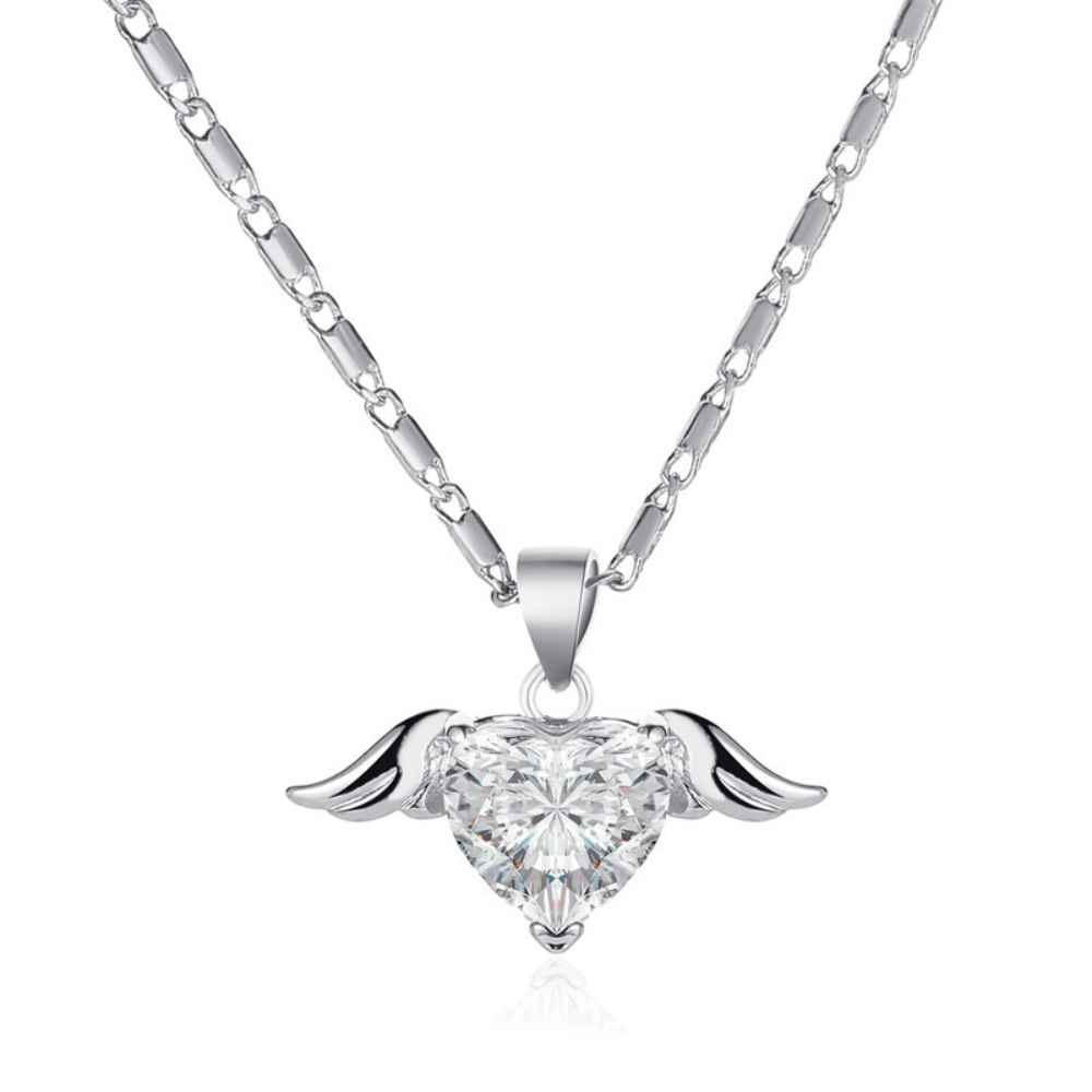Collar Alas del Amor - Cadena Corazones y Alas