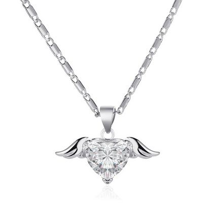 Collar Alas del Amor - Cadena Corazones y Alas
