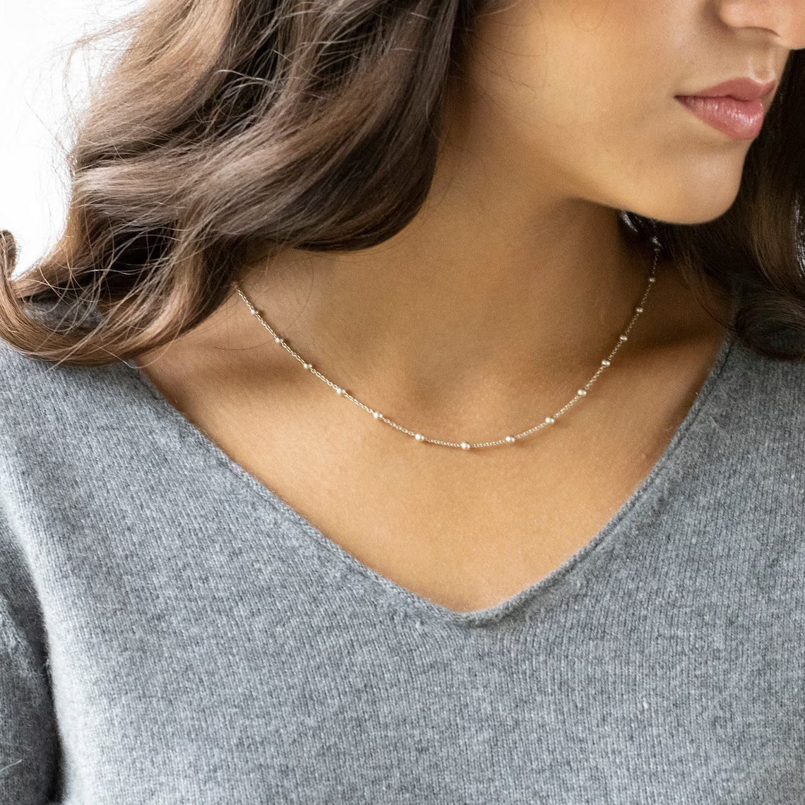 Collar Satélite - Cadena de lujo dorada