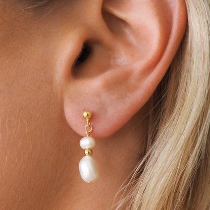 Xersi – Pendientes Perlas Barrocas de Agua Dulce