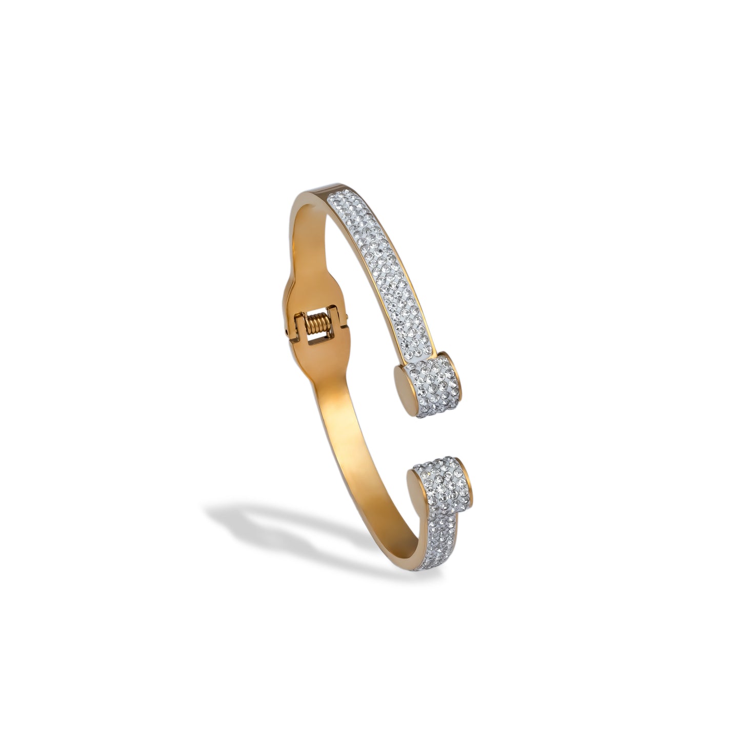 Diane – Pulsera Cuff Dorada con Brillo Elegante