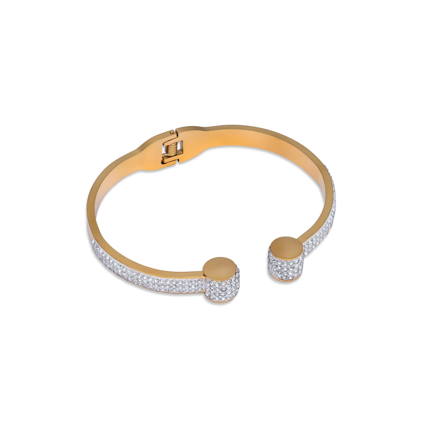 Diane – Pulsera Cuff Dorada con Brillo Elegante
