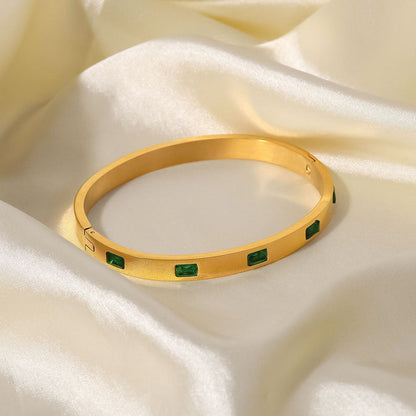 Elizabeth – Pulsera Esmeralda Elegante