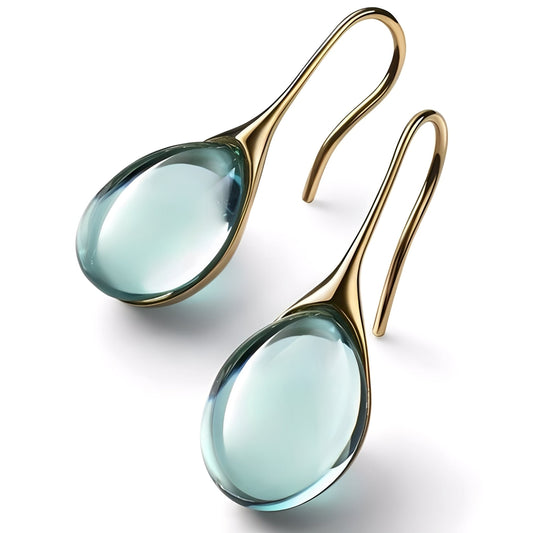 Isaline – Pendientes Cristal Brillante Oro & Plata