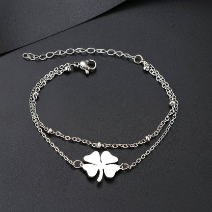 Sanya – Pulsera Trébol Dorado & Plateado