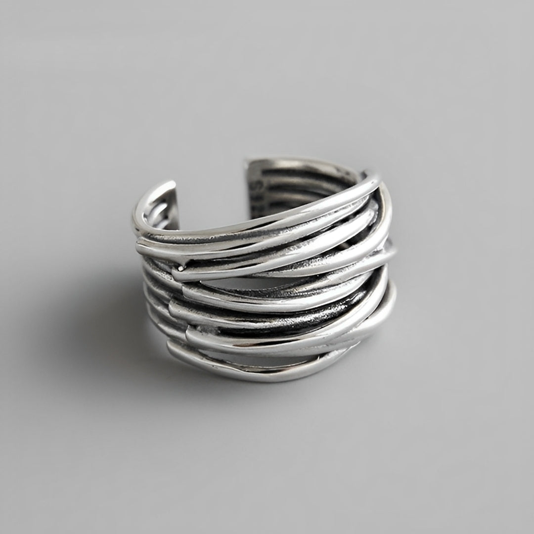 Alma – Anillo Superpuesto Ajustable en Plata Esterlina 925