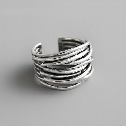 Alma – Anillo Superpuesto Ajustable en Plata Esterlina 925
