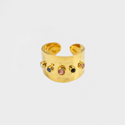 Millie – Anillo Martillado Multicolor