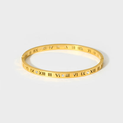Frankie – Pulsera Bangle con Números Romanos