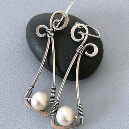 Isolde – Pendientes Vintage en Plata de Ley y Perlas