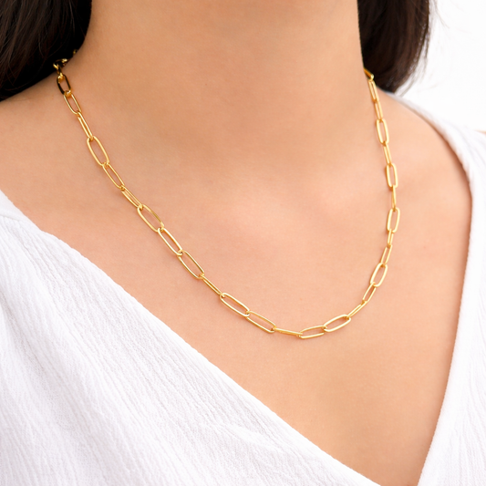 Riva – Collar Cadena Paperclip Chic