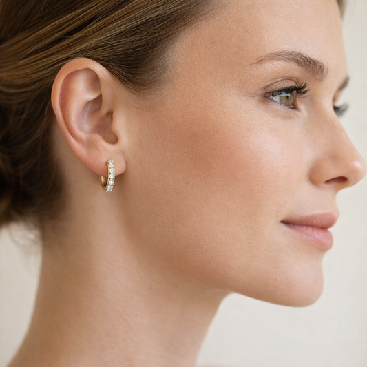 Beatrice – Pendientes Clip con Zirconia Elegantes
