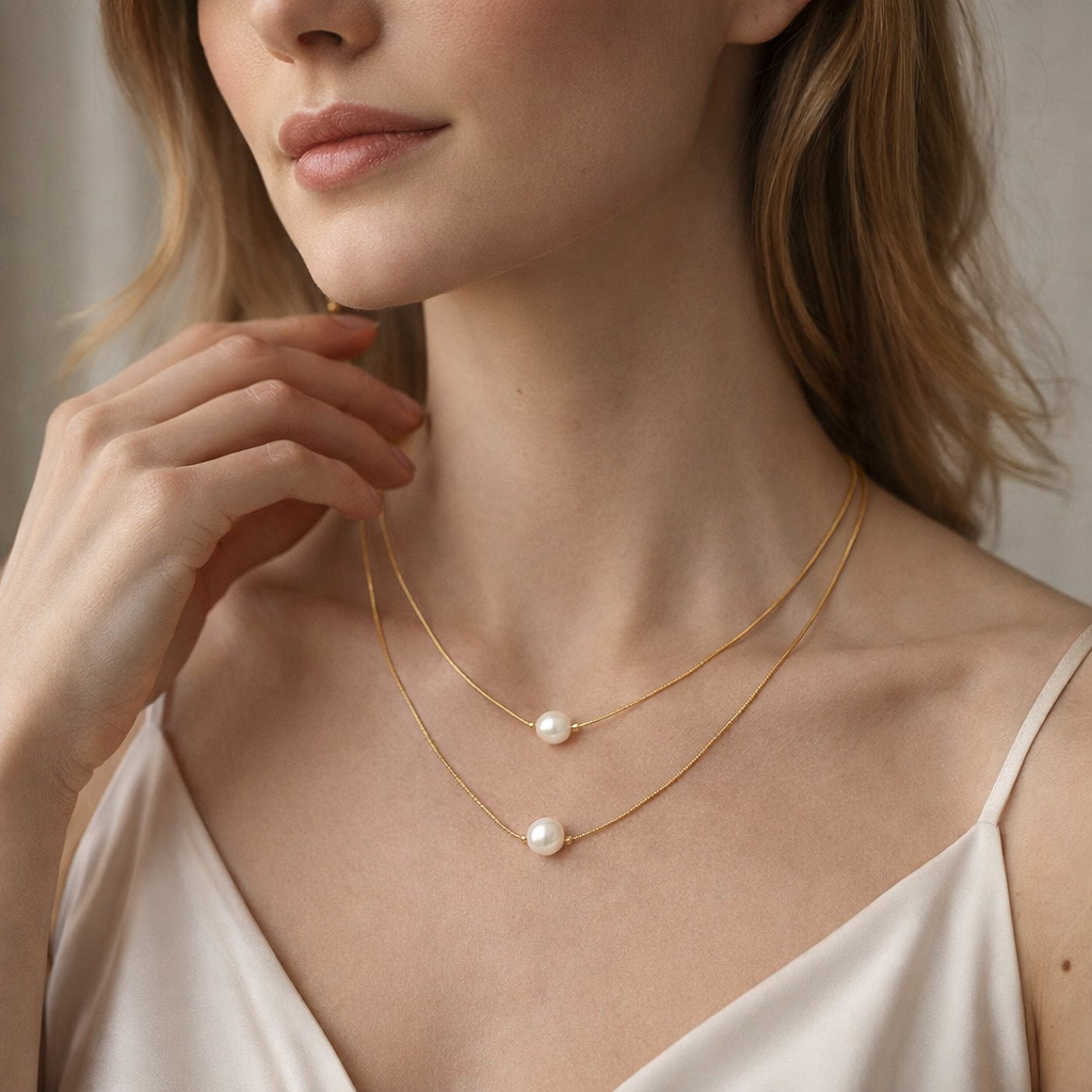 Mariela – Collar Doble Capa con Perlas Elegantes
