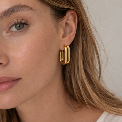 Hana – Pendientes Doble Aro en U Elegantes