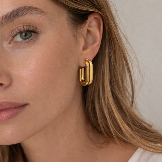 Hana – Pendientes Doble Aro en U Elegantes