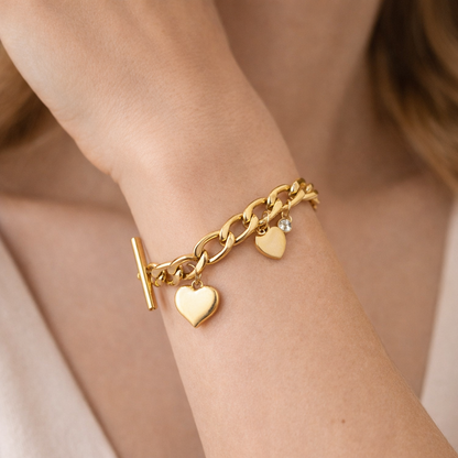 Valeria – Pulsera Dorada Cadena Cubana