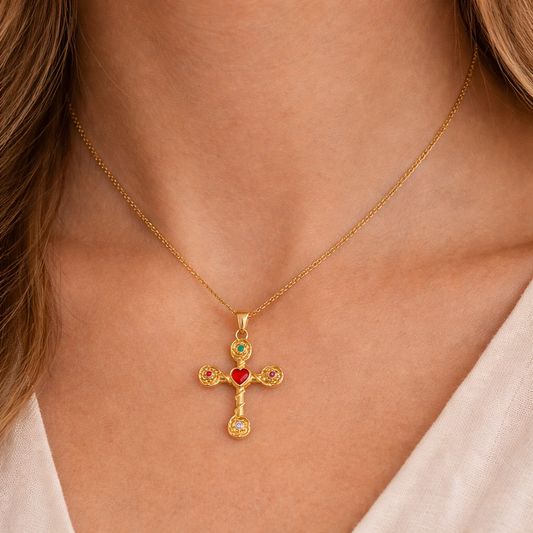 Rosette – Collar Cruz Elegante