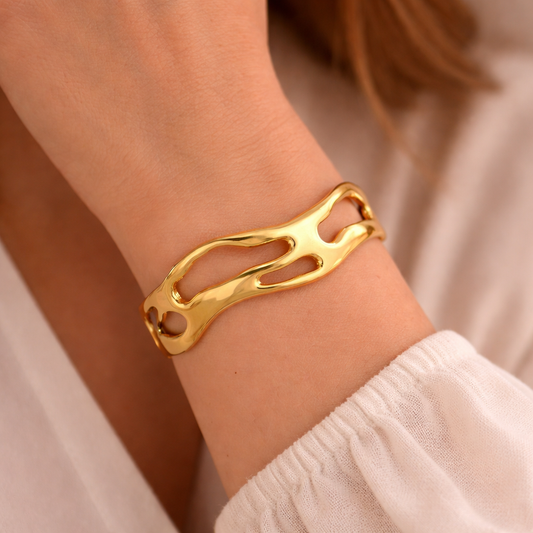 Millie – Pulsera Irregular de Acero Minimalista