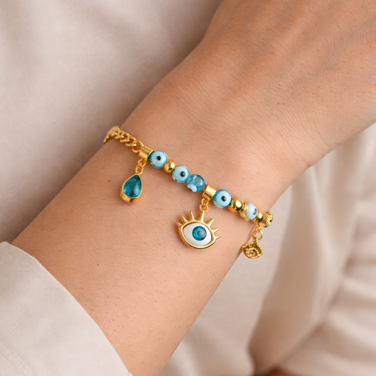 Vera – Pulsera Charm Ojo Protector Elegante