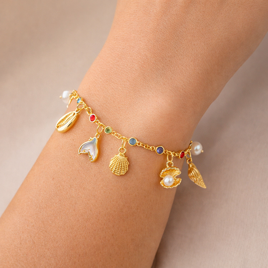 Alba – Pulsera Coral con Estilo Fresco y Brillo Natural