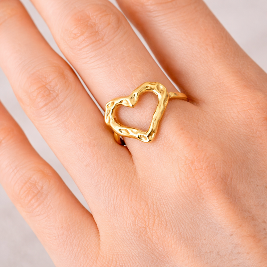Mikha – Anillo Amor Ajustable con Estilo Retro