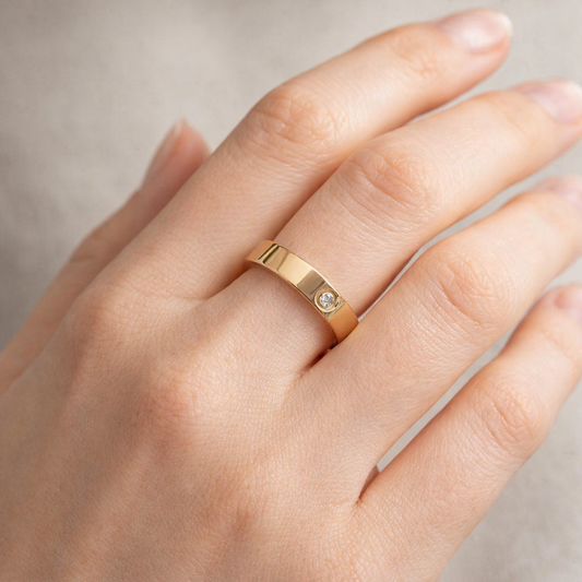 Glaidy – Anillo Brillante Minimalista
