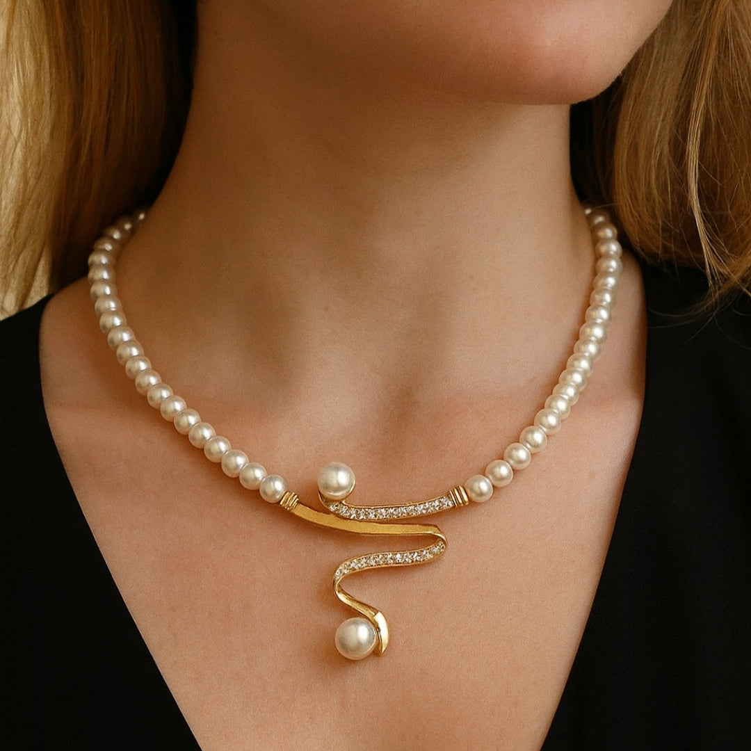 Conjunto de joyas de 2 piezas para mujeres con collar y pendientes