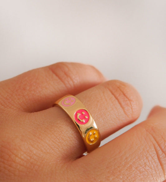 Smiley - Anillo sonriente de colores