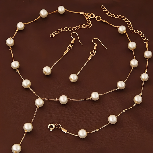 Auriane – Conjunto Intemporal Perlas y Oro