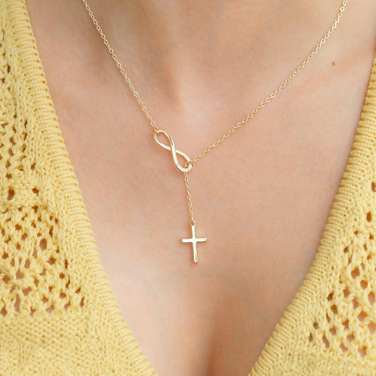 Yuna – Collar de Colgante de Cruz Infinita