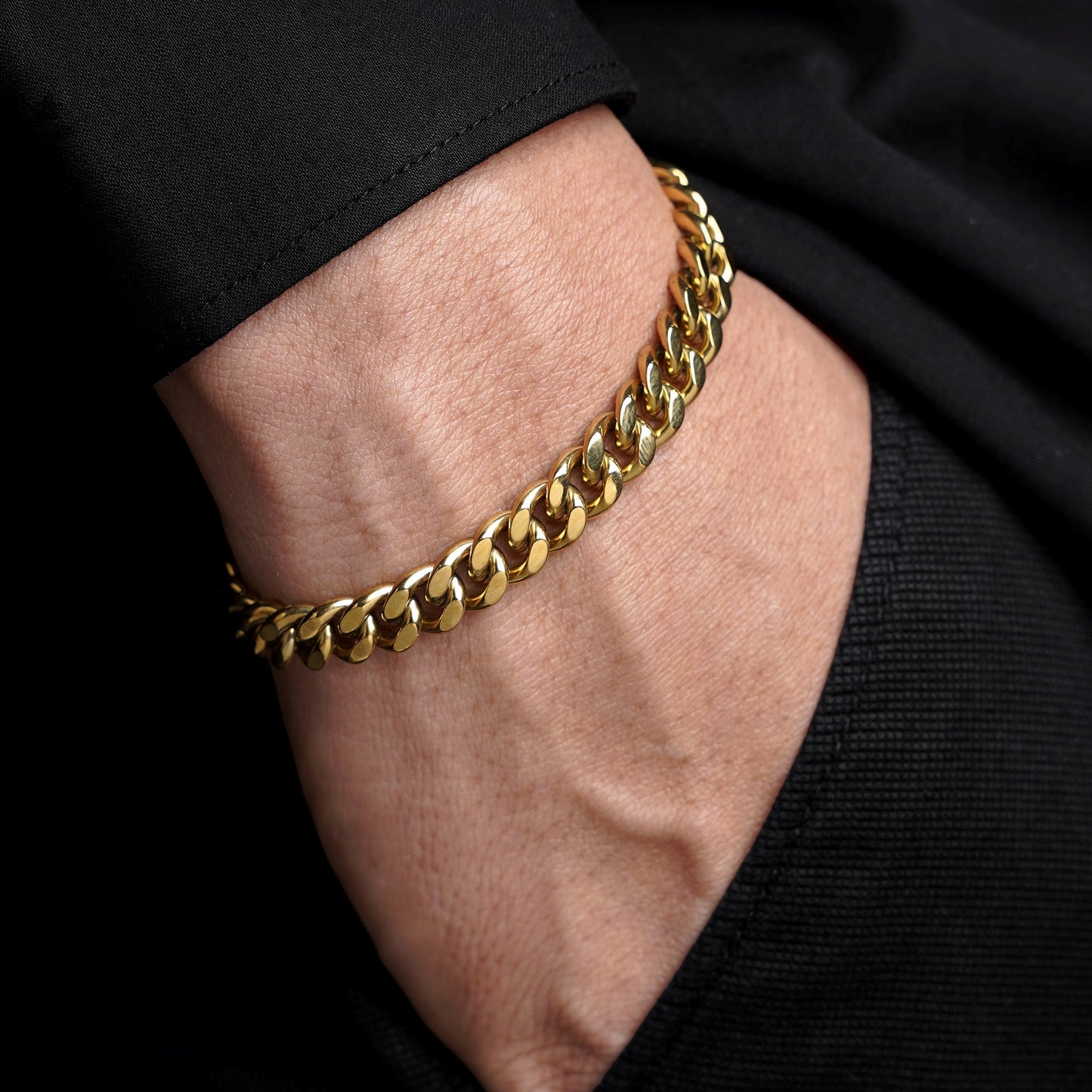 Mateo – Pulsera de Cadena Cubana Elegante