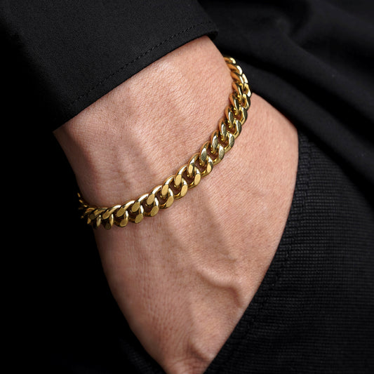 Mateo – Pulsera de Cadena Cubana Elegante