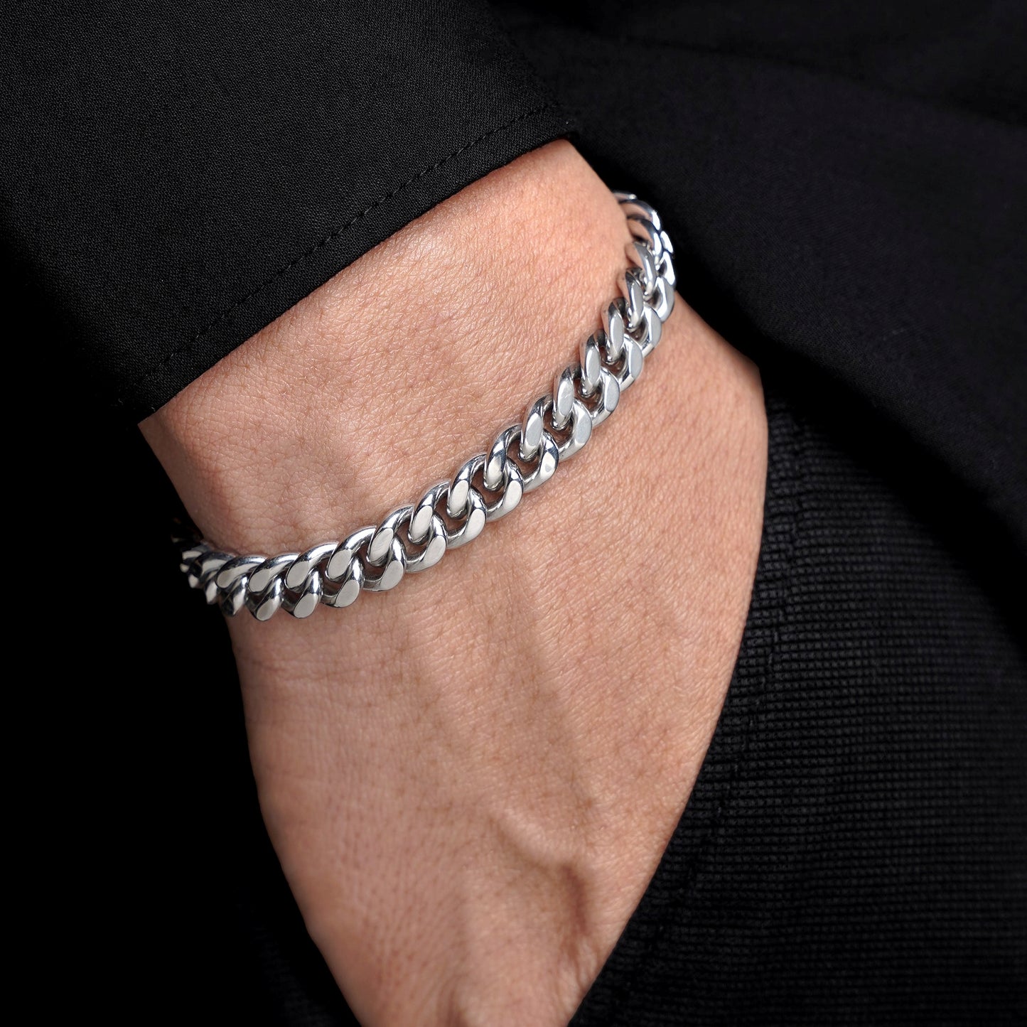 Mateo – Pulsera de Cadena Cubana Elegante