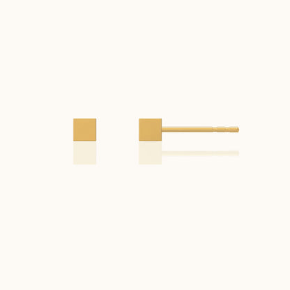 Yasuko - Pendientes minimalistas en forma de cubo