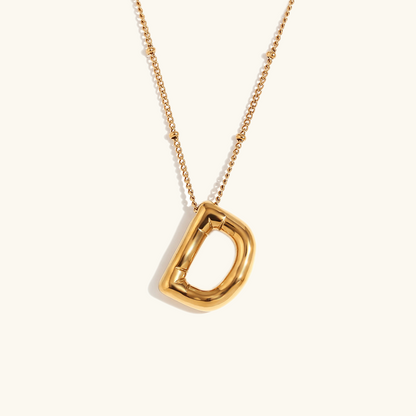 Collar de Iniciales de Oro con Bola