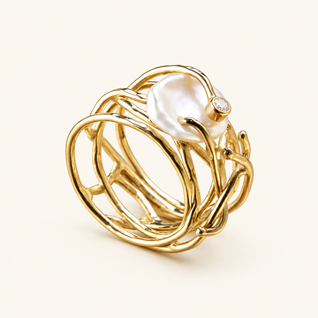 Anillo Delgado de Mujer con Acento de Joyería Redondo