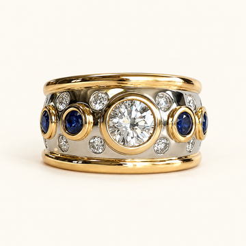 Anillo de Mujer en Estilo Vintage con Acentos de Piedra