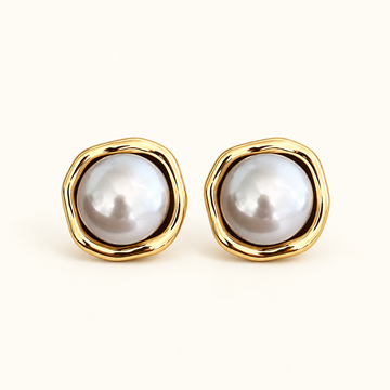 Pendientes Vintage de Mujer con Detalles de Joyería Redondos