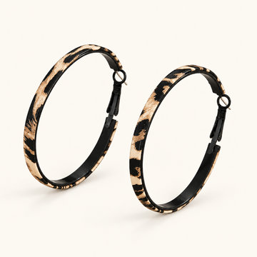 Pendientes para mujeres con estampado de leopardo