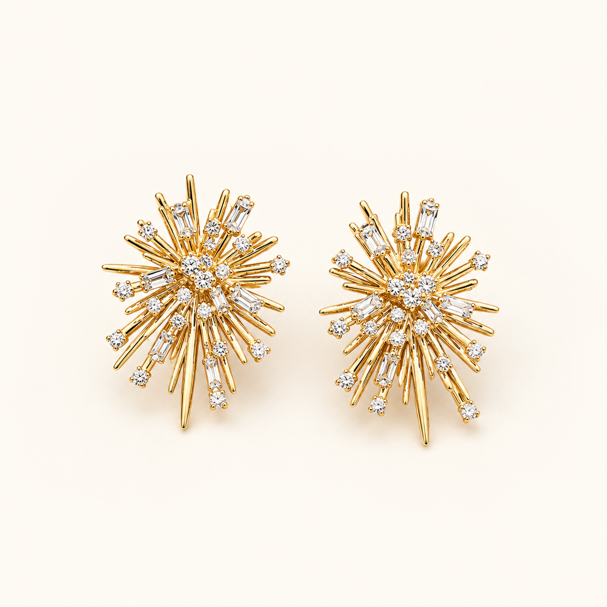 Pendientes de Fuego para Mujeres con Diseño en Forma de Rayos